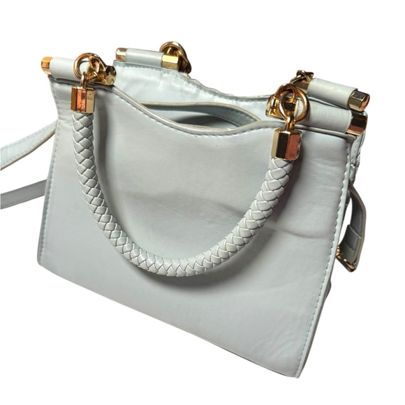 Bebe Erika mini Woven blue moon ni shopper Shoulder Bag with Gold Accents - Picture 4 of 8